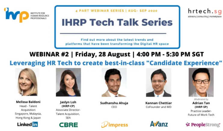 IHRP Tech Talk Series-Leveraging HR Tech To Create Best In Class Candidate Experience